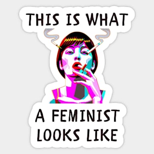 This is what a feminist looks like funny feminist Sticker